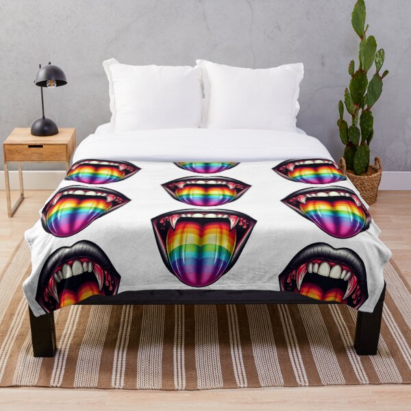 Item preview, Vampire Mouth Rainbow Tongue Black Lips designed and sold by Suborbital Sundries.