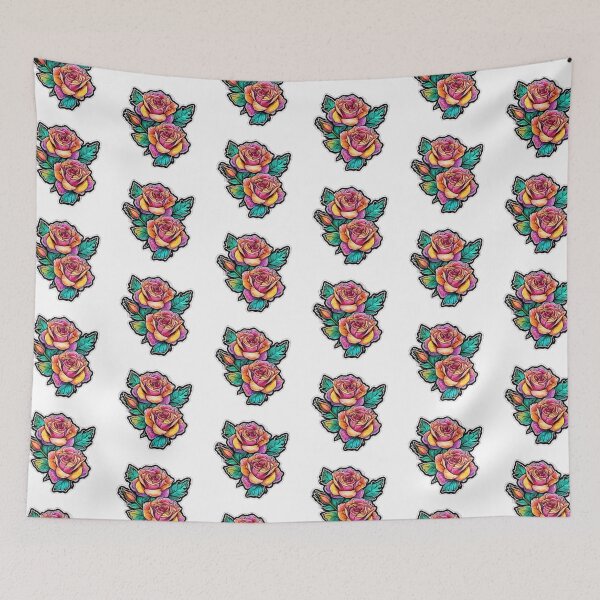 Item preview, Spring blooming two colored roses sticker,Bloom Boom,Spring,floral designed and sold by Expressions-Sel.