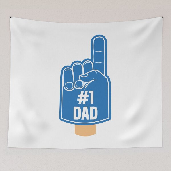 Item preview, Dad Number One Blue Foam Finger designed and sold by Art-of-Rory.