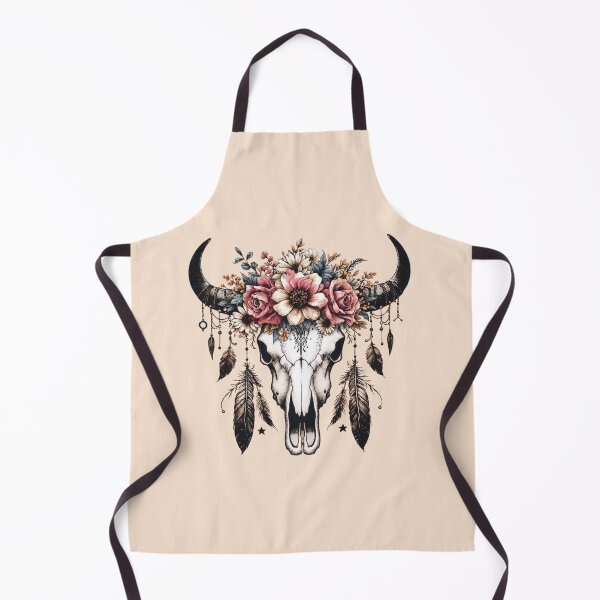 Item preview, Cow Skull and Crown rose, Boho Cow Skull with sunfloral crown, watercolor,style, rodeo, wild, farm, cowgirl, shabby chic designed and sold by Collagedream.