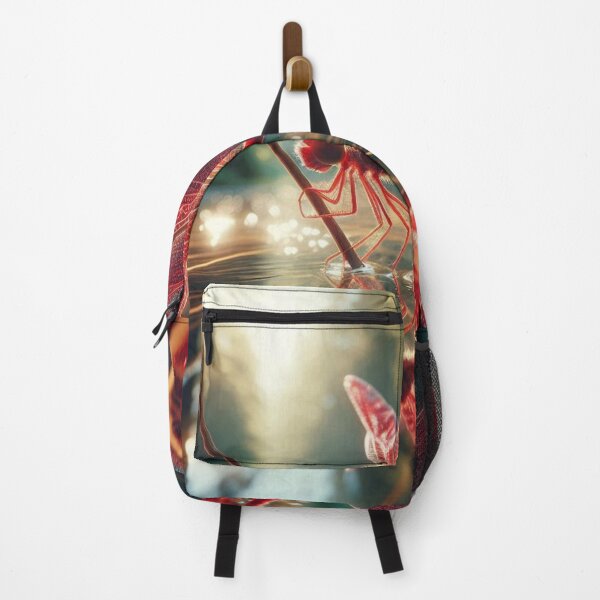 Item preview, Red Dragonfly in 70s Macro Lens – Retro AI Artwork with Vintage Detail for Animal Lovers on Clothing & Accessories designed and sold by knalpot-design.
