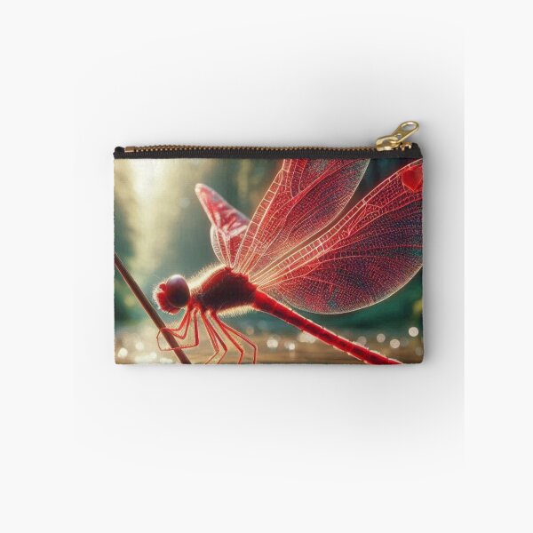 Item preview, Red Dragonfly in 70s Macro Lens – Retro AI Artwork with Vintage Detail for Animal Lovers on Clothing & Accessories designed and sold by knalpot-design.