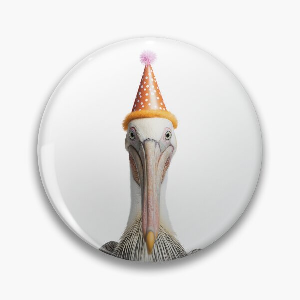 Item preview, Cute Pelican with Party Hat Birthday Celebration designed and sold by LazyOwlStore.