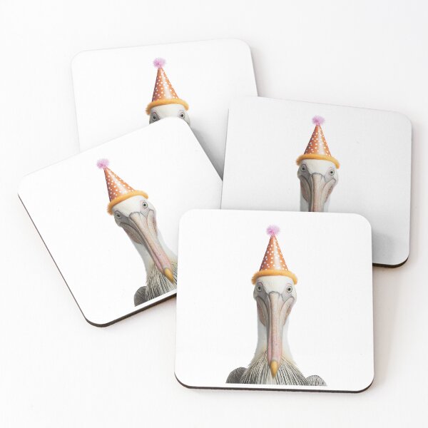 Item preview, Cute Pelican with Party Hat Birthday Celebration designed and sold by LazyOwlStore.