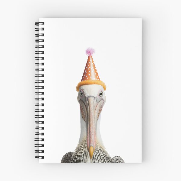 Item preview, Cute Pelican with Party Hat Birthday Celebration designed and sold by LazyOwlStore.