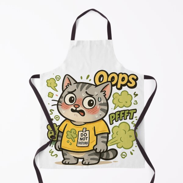 Item preview, Oops! Funny Farting Cat – Embarrassing Cartoon Moment designed and sold by 奇0904.