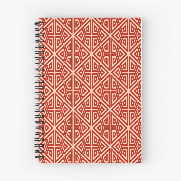 Aperçu de l'œuvre Tessellation abstraite rouge et crème créée et vendue par Patternfluent.