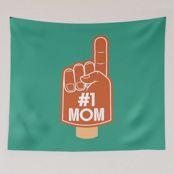 Item preview, Retro Mom Number One Red Foam Finger designed and sold by Art-of-Rory.