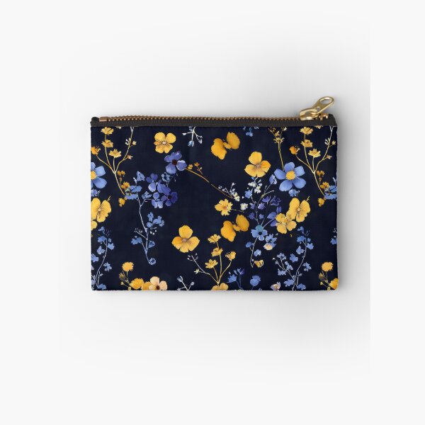 Item preview, Elegant Blue and Yellow Flower Design – Moody Garden designed and sold by YourPrettyHome.