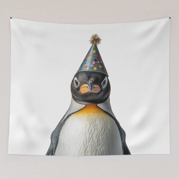 Item preview, Cute Penguin with Party Hat Birthday Celebration designed and sold by LazyOwlStore.
