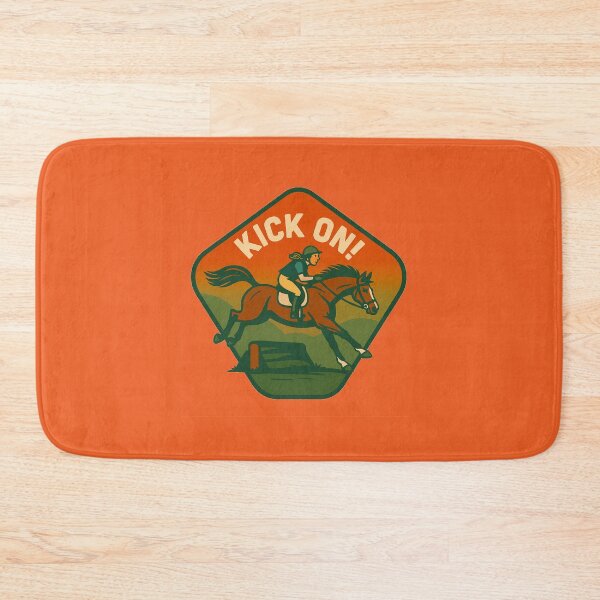 Item preview, Kick On! - Bold Retro Equestrian Badge Sticker designed and sold by Taylor’sGrabBag.