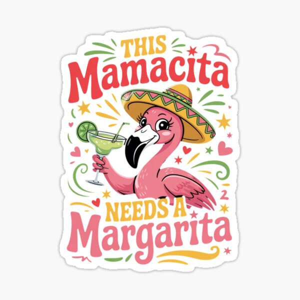 Item preview, Flamingo - This Mamacita Needs a Margarita designed and sold by 123ks.