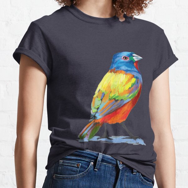 Painted Bunting - Colorful Bird Classic T-Shirt