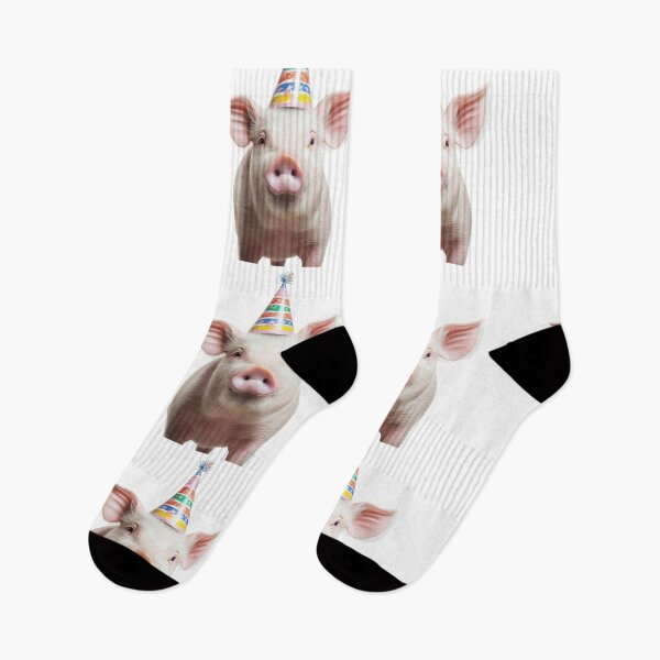 Item preview, Cute Pig with Party Hat Birthday Celebration designed and sold by LazyOwlStore.