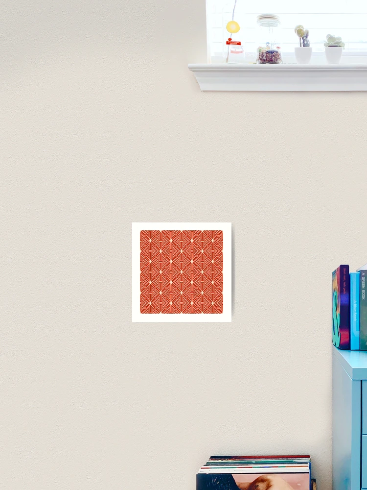 Thumbnail 2 of 3, Art Print, Geometric Interlocking Triangle Pattern designed and sold by Patternfluent.