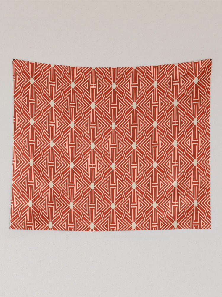 Thumbnail 2 of 3, Tapestry, Geometric Interlocking Triangle Pattern designed and sold by Patternfluent.