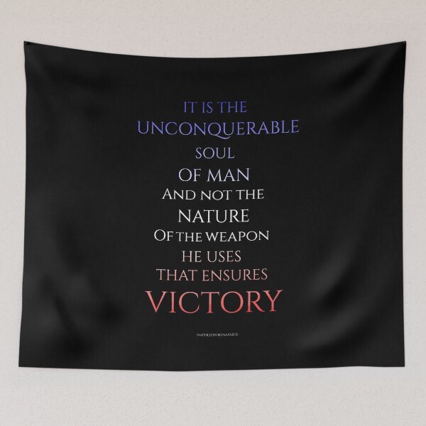 Item preview, Napoleon Bonaparte Victory Quote designed and sold by ArsArtificia.