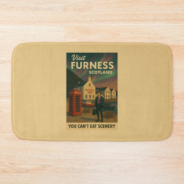 Item preview, Visit Furness (from Local Hero) - Vintage-style Tourism Poster designed and sold by curseofkazar.