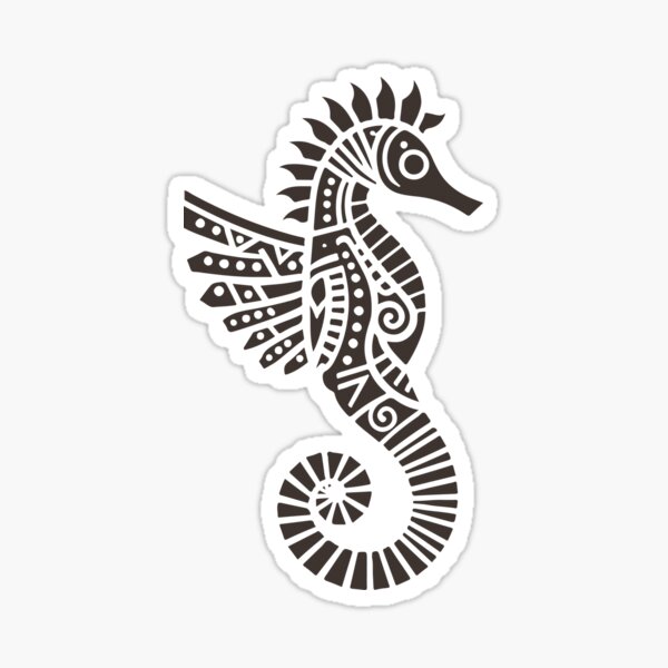 Aperçu de l'œuvre Hippocampe tribal créée et vendue par Joako Zeta.