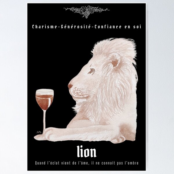 Item preview, Oeno-Astrology: Leo in Wine 2 designed and sold by vinsurtoile.