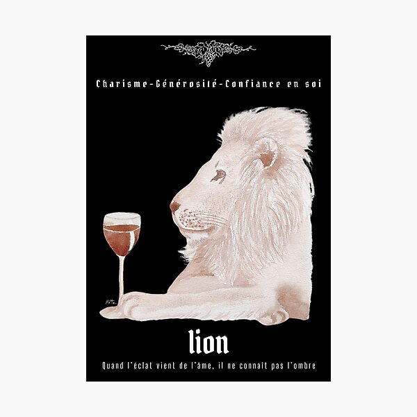 Item preview, Oeno-Astrology: Leo in Wine 2 designed and sold by vinsurtoile.