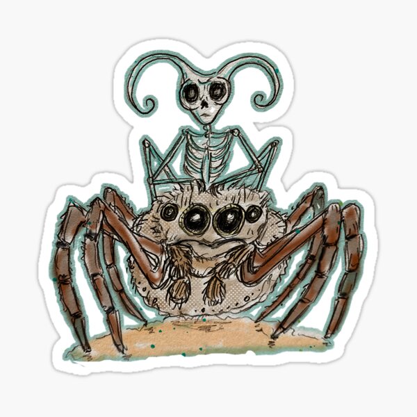 Item preview, Jumping Spider + Skelly Friend designed and sold by Art by Sally Booth.