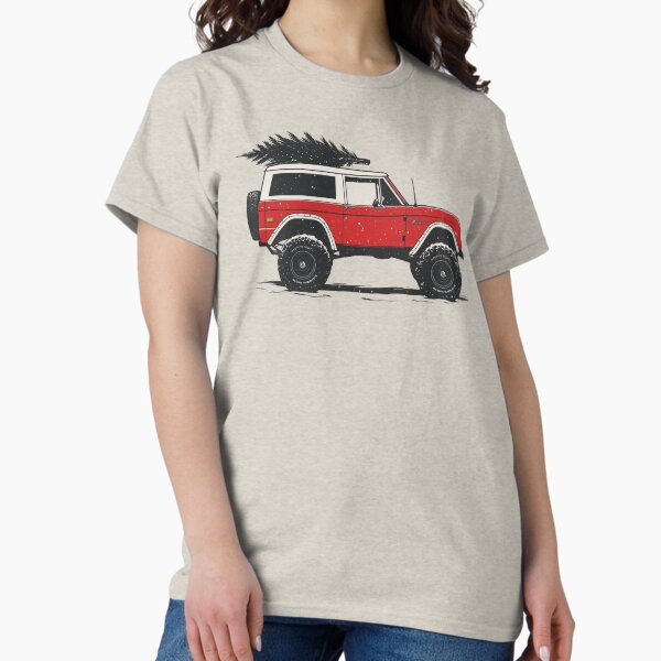 Item preview, Red Vintage Bronco with Christmas Tree designed and sold by blackdogshop.