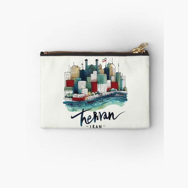 Item preview,  Tehran Iran Watercolor Minimalist Cityscape Sticker,   designed and sold by PaintMeWorld.