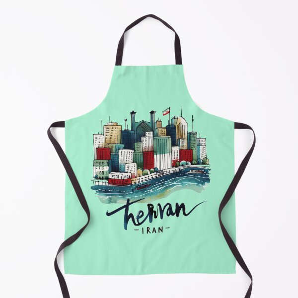 Item preview, Tehran Iran Watercolor Minimalist Cityscape Sticker, designed and sold by PaintMeWorld.