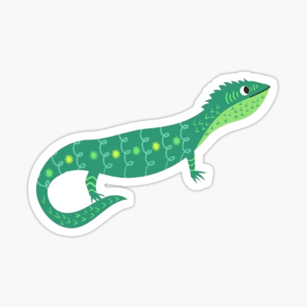 Item preview, dark gecko Green lizard designed and sold by julspopdesigns.