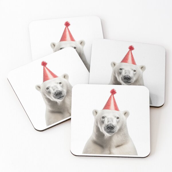 Item preview, Cute Polar Bear with Party Hat Birthday Celebration designed and sold by LazyOwlStore.