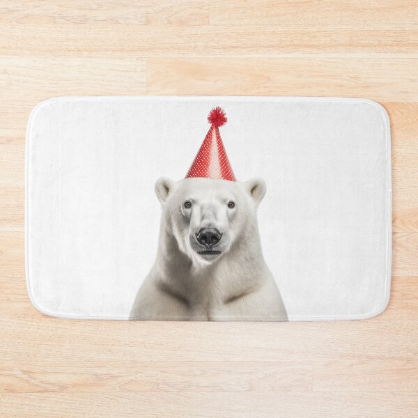 Item preview, Cute Polar Bear with Party Hat Birthday Celebration designed and sold by LazyOwlStore.