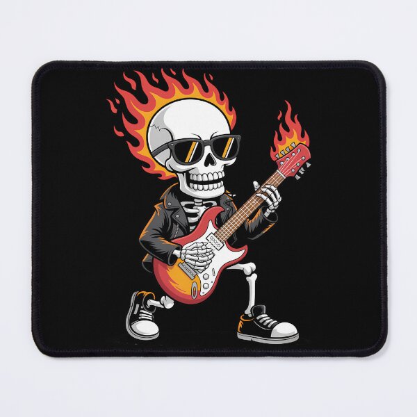 Item preview, Shred ‘Til I’m Dead – Cartoon Skeleton Guitar Art designed and sold by AP_1979.