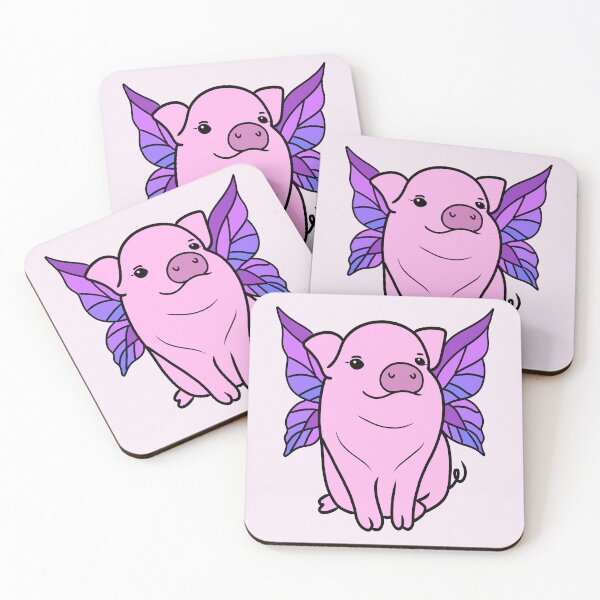 Item preview, Fairy Pig – Cute Magical Pig with Wings designed and sold by majownik.
