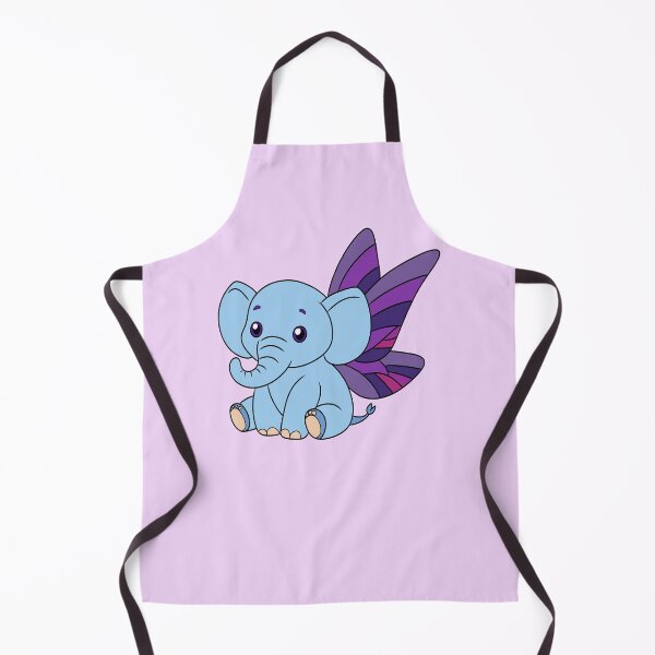Item preview, Fairy Elephant – Kawaii Blue Elephant with Magic Wings designed and sold by majownik.