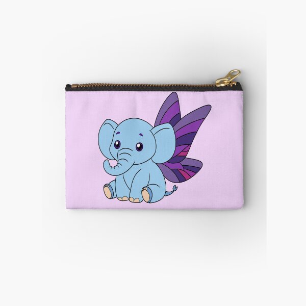 Item preview, Fairy Elephant – Kawaii Blue Elephant with Magic Wings designed and sold by majownik.