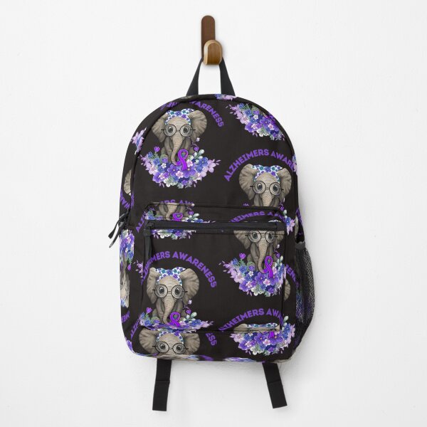 Item preview, Alzheimer’s Awareness – Purple Elephant with Bow Support Design designed and sold by WHDProduction45.
