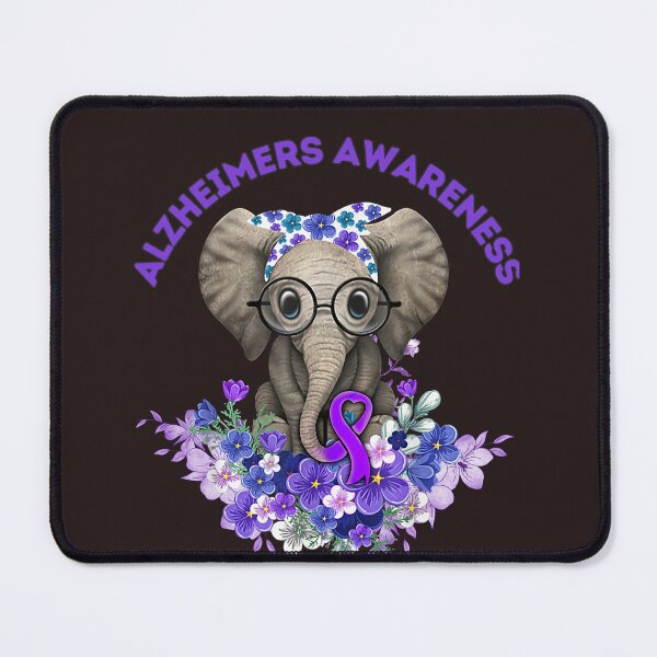 Item preview, Alzheimer’s Awareness – Purple Elephant with Bow Support Design designed and sold by WHDProduction45.