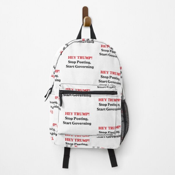 Item preview, DONALD TRUMP STOP POSTING START GOVERNING STICKER (White) designed and sold by SabbaticalSteve.