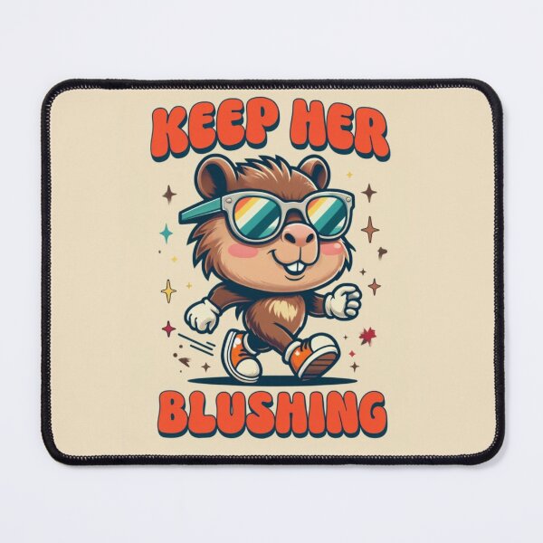 Item preview, Capybara Blushing Keep Her Blushing Cute Animal Graphic Item designed and sold by Shabby Script Archive | Digital Designer .