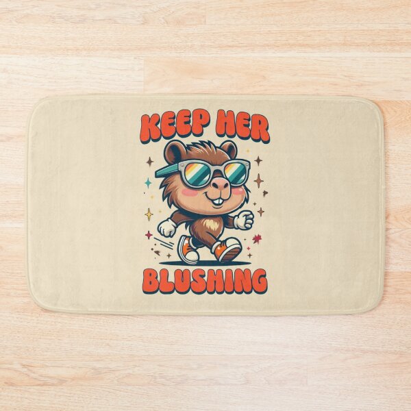 Item preview, Capybara Blushing Keep Her Blushing Cute Animal Graphic Item designed and sold by Shabby Script Archive | Digital Designer .