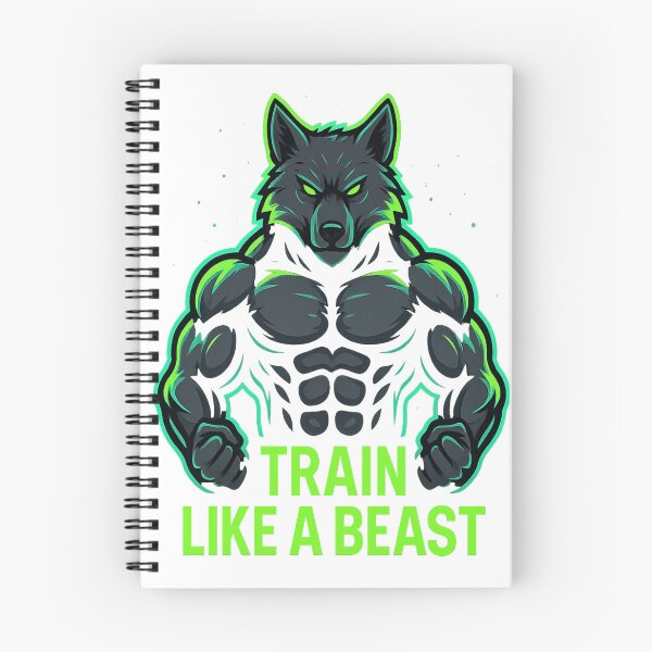 Item preview, TRAIN LIKE A BEAST – Neon Wolf Strength designed and sold by PastimeMastery.