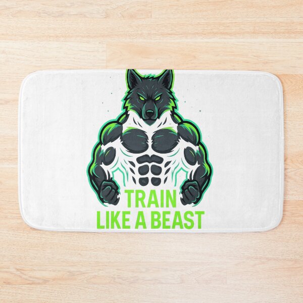 Item preview, TRAIN LIKE A BEAST – Neon Wolf Strength designed and sold by PastimeMastery.