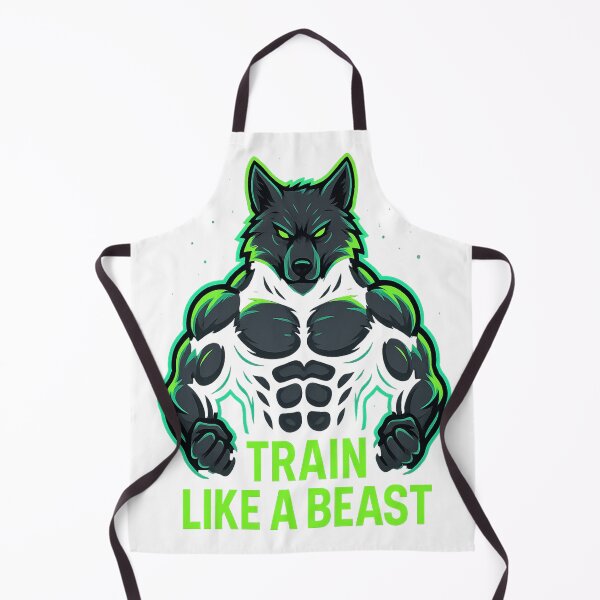 Item preview, TRAIN LIKE A BEAST – Neon Wolf Strength designed and sold by PastimeMastery.
