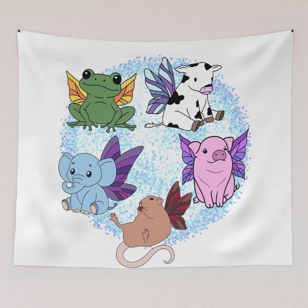 Item preview, Cute Winged Animals – Whimsical Fantasy Creatures designed and sold by majownik.
