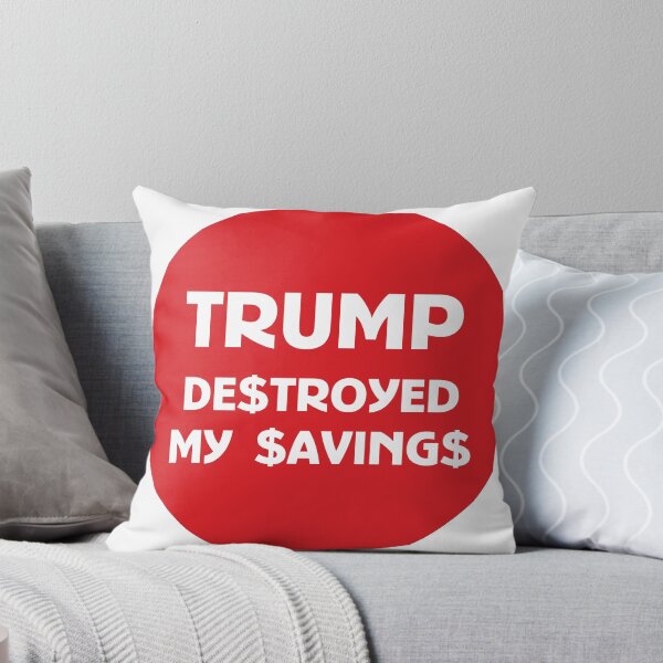 Item preview, DONALD TRUMP DESTROY MY SAVINGS TARIFF MEME STICKER designed and sold by SabbaticalSteve.