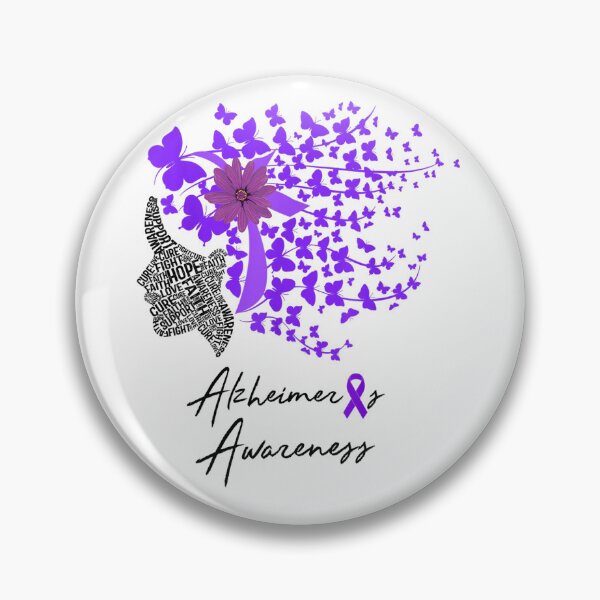 Artikelvorschau, Lila Schleife Alzheimer-Design – Kunstwerk zur Unterstützung bei Gedächtnisverlust entworfen und verkauft von WHDProduction45.
