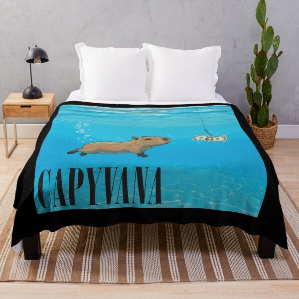 Item preview, Capybara Chasing Money – Capyvana Underwater Adventure Funny Animal Art designed and sold by imaginariun.