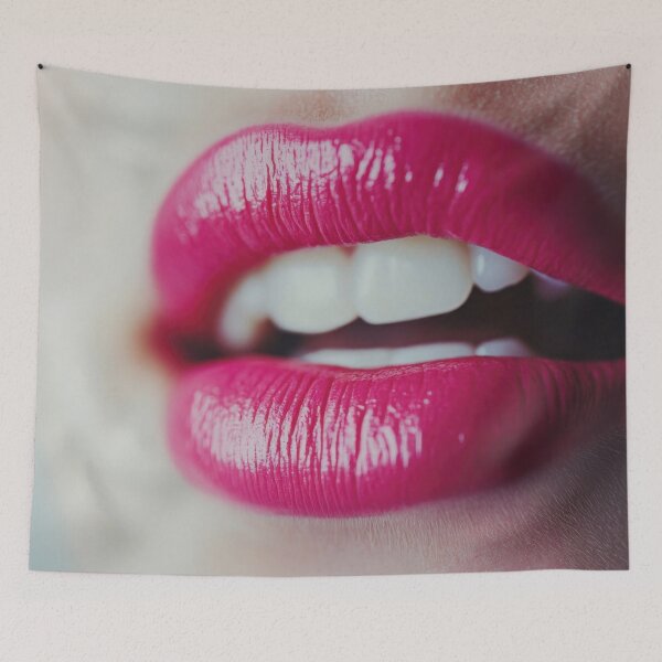 Item preview, Close-up of vibrant pink lips designed and sold by anytka.