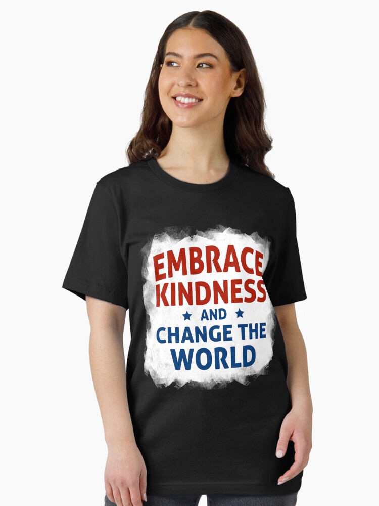 Thumbnail 1 of 7, Essential T-Shirt, Embrace Kindness and Change the World designed and sold by kindnesshero.